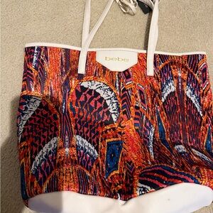 Bebe Vibrant Patterned Tote Bag